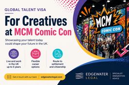 Cover image for Global Talent Visa options in the UK for creatives at the MCM Comic Con